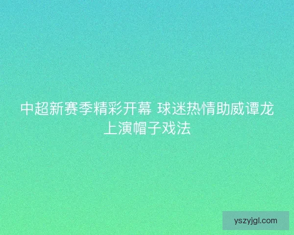 中超新赛季精彩开幕 球迷热情助威谭龙上演帽子戏法