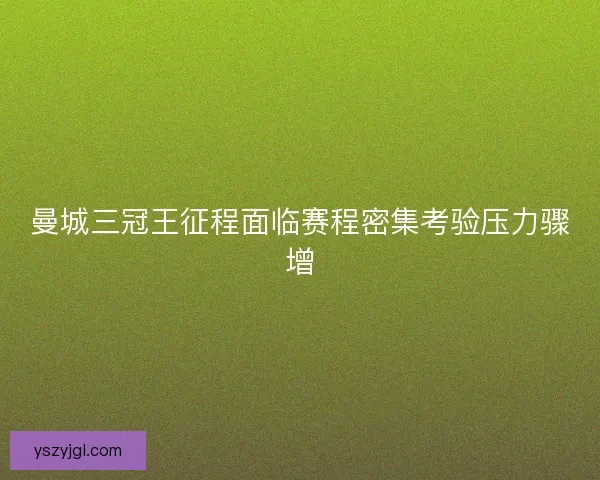 曼城三冠王征程面临赛程密集考验压力骤增